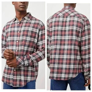 NWT Rails Lennox Plaid Flannel Shirt Red Melange Shadow size XXL
